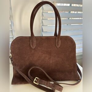 Viral Claudia Firenze chocolate brown tote. Looks similar to Row Margaux bag.
